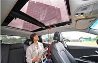 A semi-transparent version will allow solar charging on combustion engined vehicles