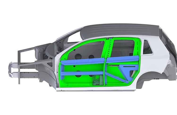 Benteler integrated B-pillar doors closed.