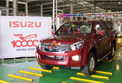 Isuzu Motors India's 10,000th vehicle rolls out from SriCity plant