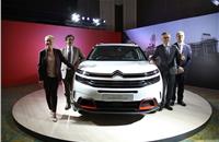 April 3, 2019: Jackson, former global CEO of Citroen, was in India along with Carlos Tavares to reveal Citroen’s first model for India — the Aircross C5. Also seen are Citroen India’s Roland Bouchara and Emmanuel Delay.