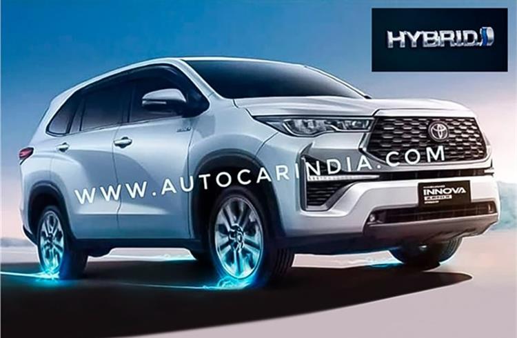 Upcoming Toyota Innova Hycross to get hybrid powertrain