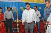 Sanjeev Sharma, general manager, fleet management, JK Tyre & Industries, inaugurating the centre in presence of dignitaries, including key company officials and dealers.