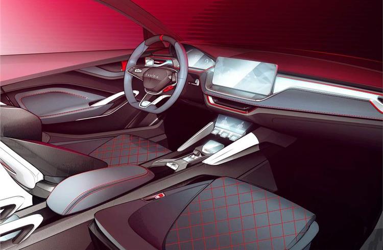 Skoda reveals interior of Vision RS concept due at Paris motor show