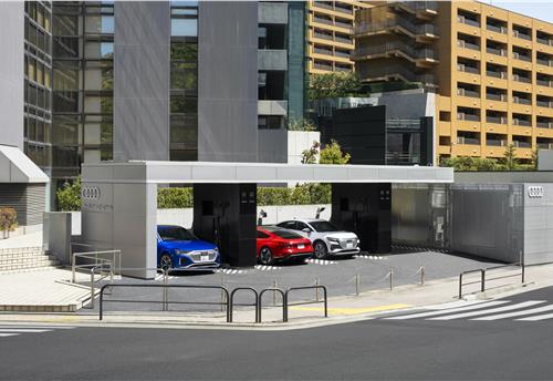 Audi opens its first EV charging hub outside Europe in Tokyo