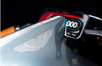 Aston Martin wings go on a motorcycle for the first time.