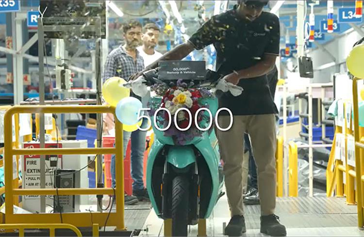 Ather Energy sells 6,410 units in August, rolls out 50,000th 450X