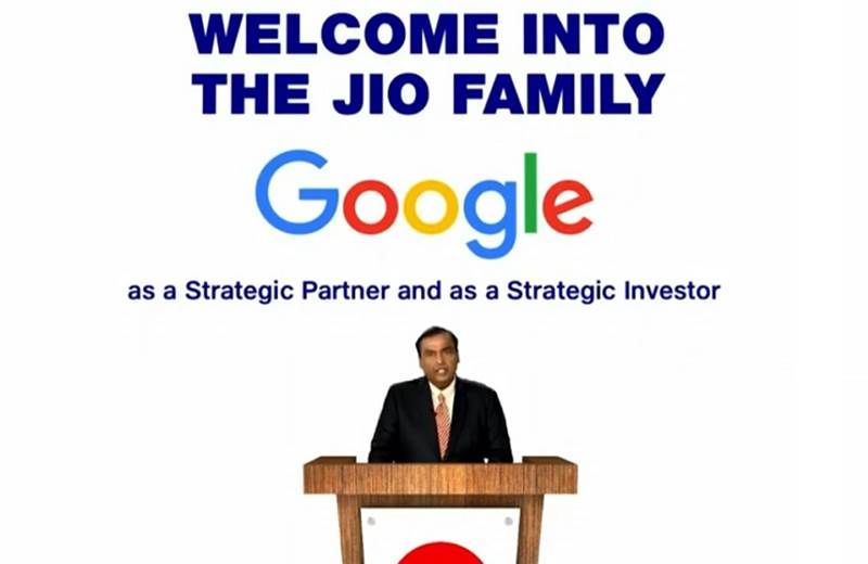 Official: Google to invest Rs 33,737 crore in Reliance Industries