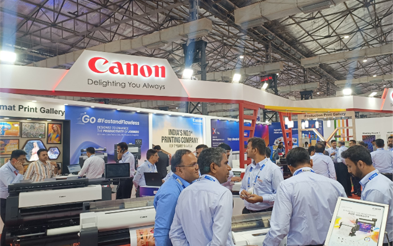Canon is showcasing new products for production, wide format and commercial printing