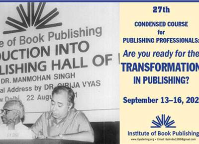 Course for publishing professionals on 13-16 September 