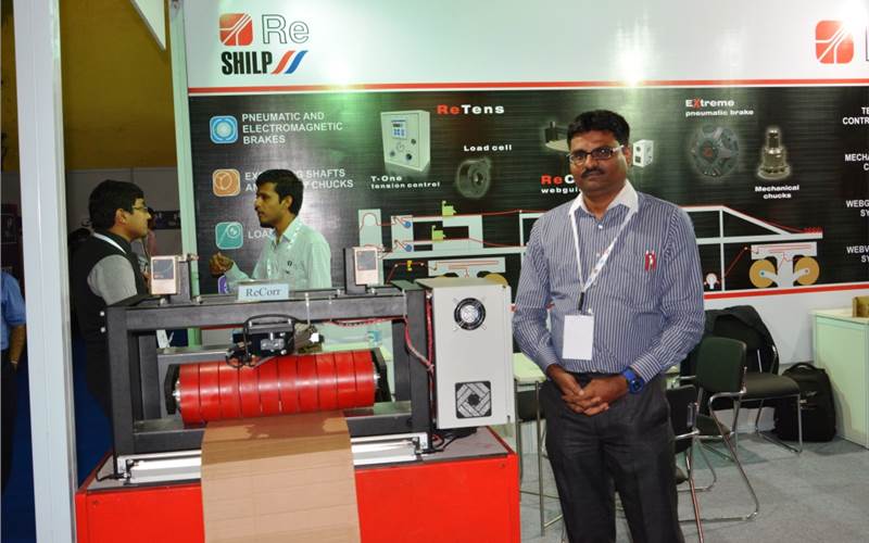 ReShilp, The JV of Italy-based Re SpA and Shilp Gravure manufactures air shafts and safety chucks at its facility in Ahmedabad. On display at the show were upgraded tension controllers