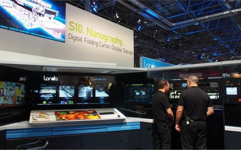 At Drupa 2016, Landa announced the launch of the Landa W10P Nanographic Printing Press. The metre-wide two-sided Landa web press has twin printing engines, each with 4-8 colours, and prints on virtually any coated or uncoated paper stock ranging in weight from 30gsm to cardstock
