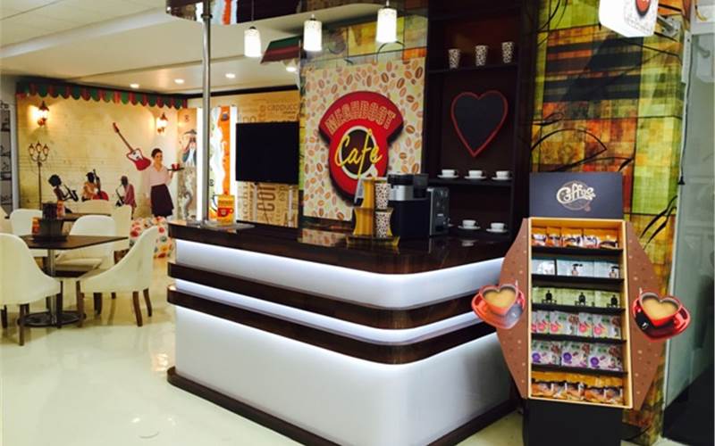 Meghdoot Cafe is the theme of Meghdoot's sample display corner at its facility in Piragarhi, Delhi