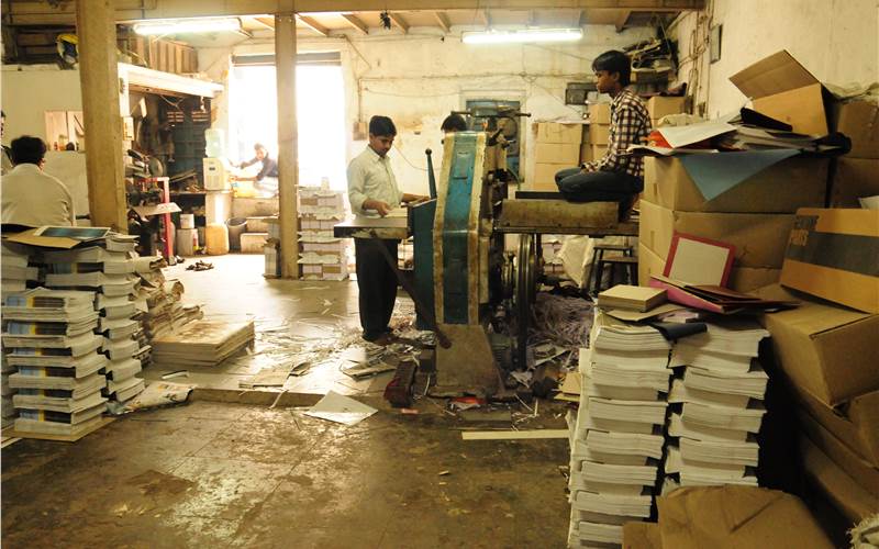 The facility at Imtiyaz Book Binding Works: once more than 30 craftsmen worked here