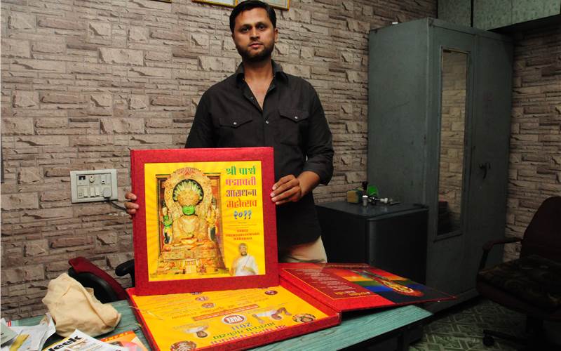Aftab Khan of Afreen Book Binding displays his work
