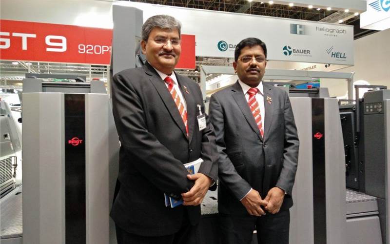 Japanese press manufacturer Ryobi MHI Graphic Technology marked the inclusion of nine Indian printers into its sales book. Vinay Kaushal, director, Provin Technos, says, “We had a very good response for all the three product groups RMGT, Rotatek and DGM. We sold nine RMGT presses, one Rotatek and one DGM machine. In addition, immediately after Drupa, we have signed four RMGT orders. At this Drupa, customers were expecting something concrete in the digital segment but that also appears some distance at this moment. Indian market will continue to proceed in the direction where it is already moving. Value addition in finishing will come up in big way.”