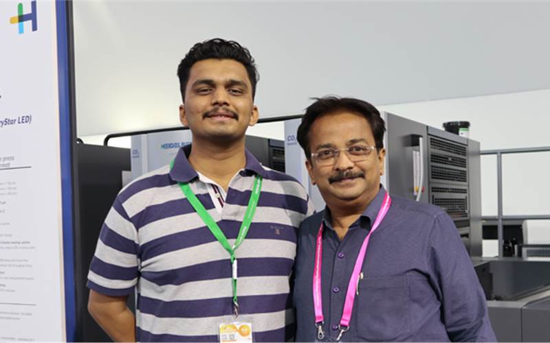Pranav Dagli of Mumbai-based Bahubali Printers with son Jatin. Dagli was at China Print to look at small post-press equipment. “Some of the equipments are very useful, and are priced at 25% to 30% less than similar ones manufactured by the European manufacturers,” he said. During our conversation, Dagli shared a very emotional connect he had with the late Abhijit Pandit. “Until I met him, I was used to print because I was a printer. He instilled the importance of dots and halftones. His line – Print is not an art, it’s ultimately a science, still rings in my ears.”