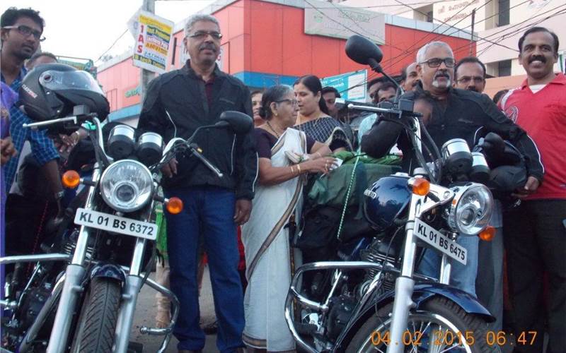 The duo kick starts the ride from Trivandrum (4 February)