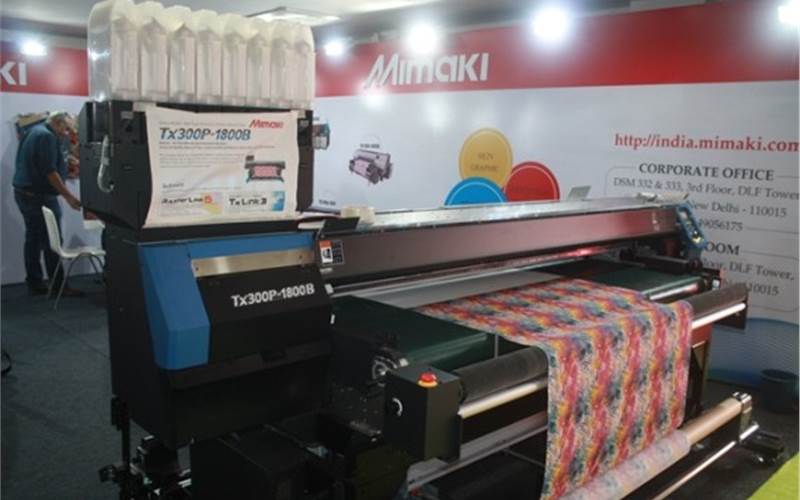 Mimaki India launched TX330P-1800B, an entry level, belt type, direct-to-textile inkjet printer and displayed two more printers – TX300P-1800 and TS 300P-1800