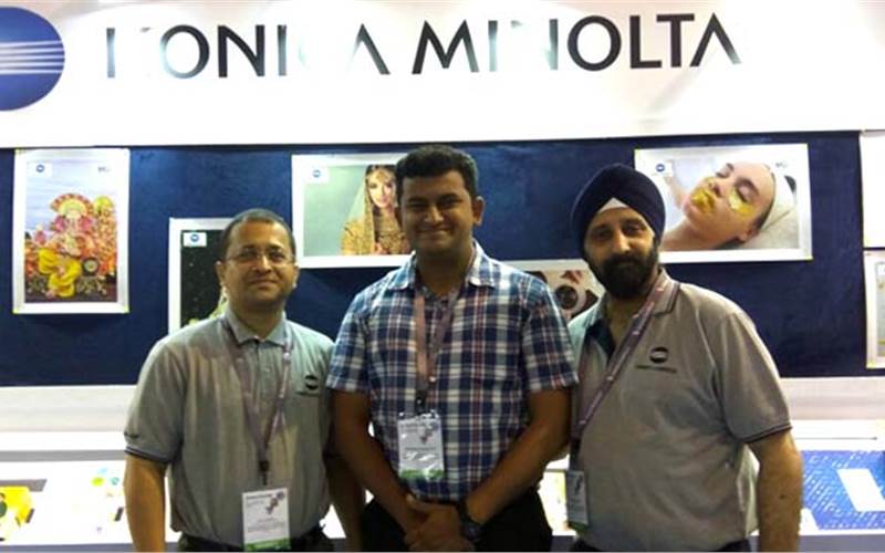 Team Konica Minolta at the Screen Print India show