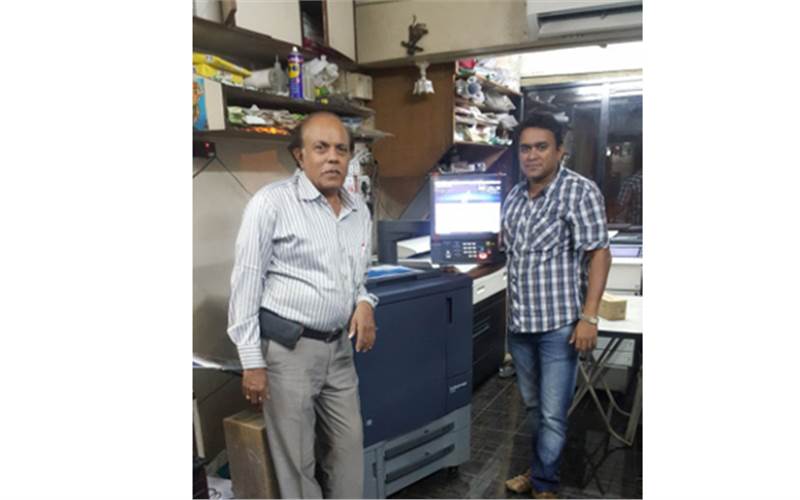Six months after installing the Konica Minolta Bizhub Pro C1060, Pune-based Amitsons Digital Copiers’ director (l) Amit Baphna said, he is a satisfied customer. “The gloss and matt output, the local service and assistance, and of course the features, fulfils our needs”