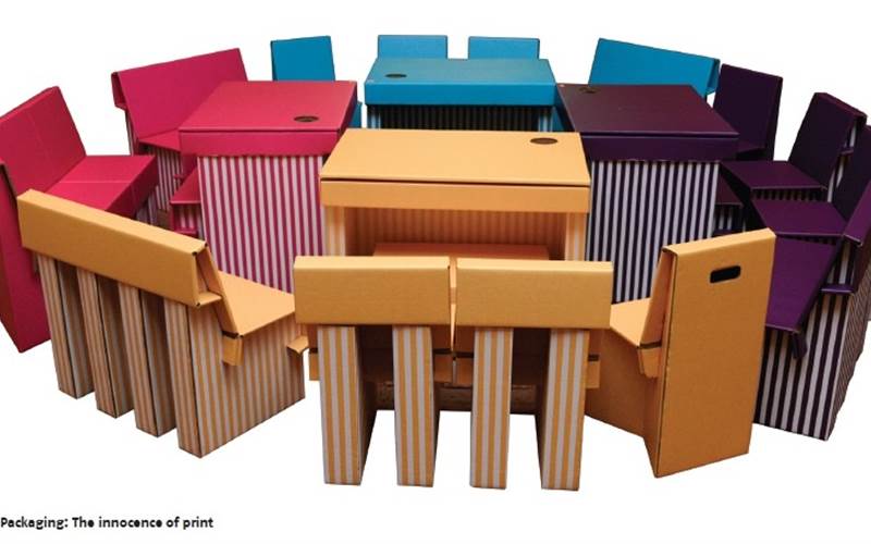 PrintWeek India Innovative Printer of the Year 2015 - Jayna Packaging. The brief for the judges was to look for innovative combination of man and machine to achieve a unique product. Jayna Packaging’s Corrugated Kids Furniture entry simply fits the description