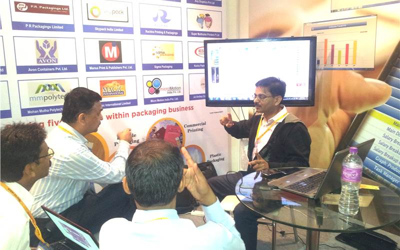 ERP demonstrations at Finsys&#8217;s Printex stand