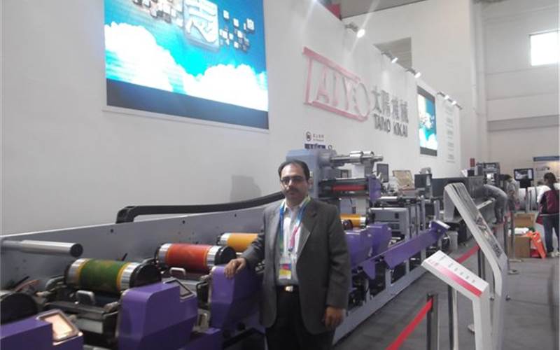 Gaurav Sachdev of Mumbai-based Standard Printers and Providers, which represents Taiyo Kikai, the Japanese manufacturer of printing machines in India. The company launched the STF 340 narrow-web flexo press