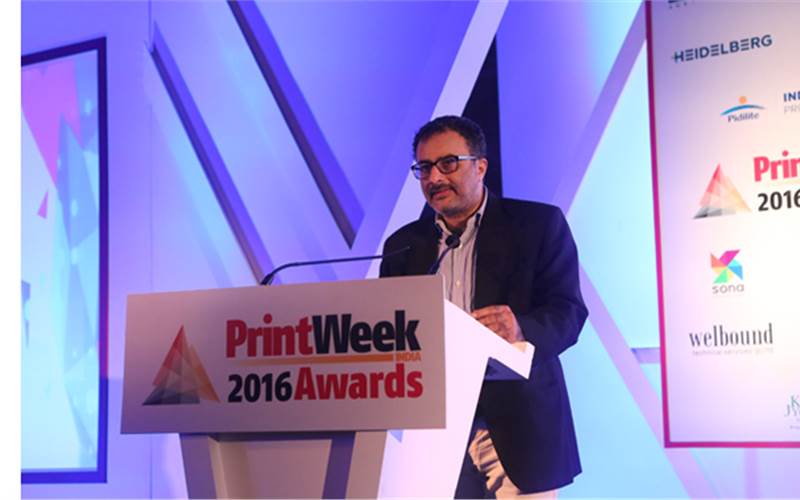 Ramu Ramanathan at the PrintWeek India Awards 2016