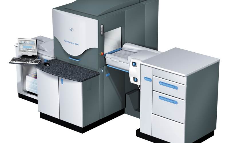 HP Indigo 3500 press capable of printing polyester substrate