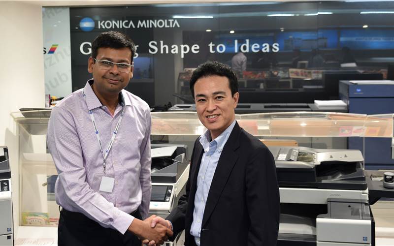 (from left) Ajay Aggarwal of Insight and Daisuke Mori of Konica Minolta India