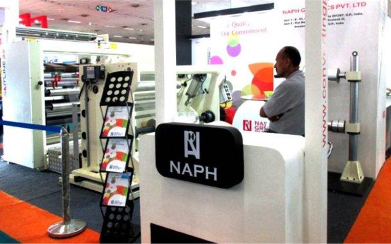 Naph Graphics is a well-known name in manufacturing and export of web offset machine. It has now focused on developing slitter rewinders. At the show, the company displayed its machine control system Slitline 35