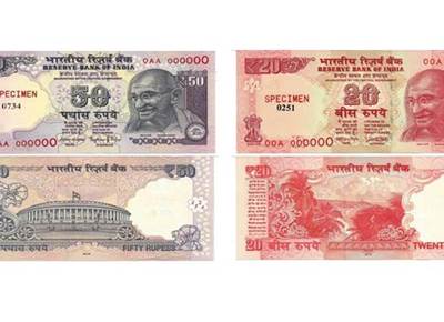 RBI to issue new notes of Rs 50, Rs 20 denomination