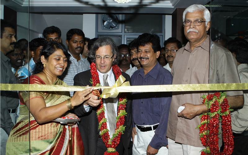 Alon Bar-Shany of HP (c) inaugurating Indigo 7500 Digital Press at Glo Digital Press, Coimbatore