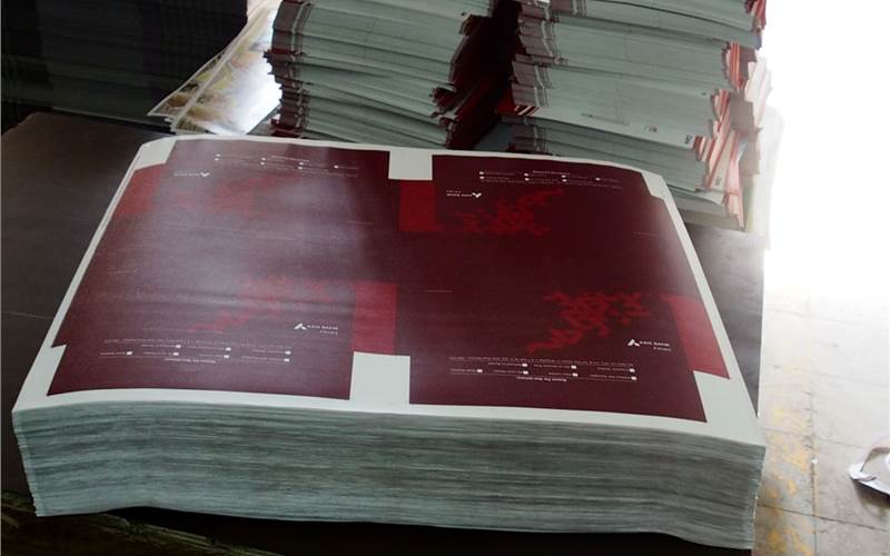 Printed sheets kept ready for die-punching