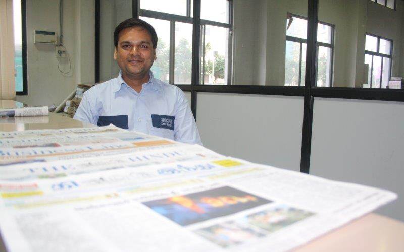 R Senthilkanth, the senior engineer of printing at The Hindu, says, "As of now 76% of the newsprint used in the Coimbatore press is of the recycled type"
