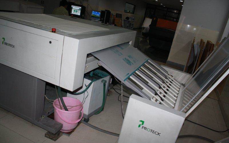 At Replika, a Protek processor is used to expose the CTP plate. This is punched and delivered to the shopfloor where the printing press is located
