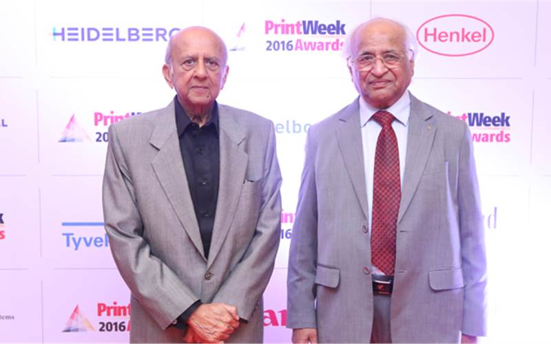 (l-r) Sanat Shah, chairman at Manugraph with HV Sheth, president, IPAMA