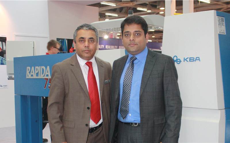 (l-r) Bhupinder Sethi and Aditya Surana of Indo Polygraph at Pamex