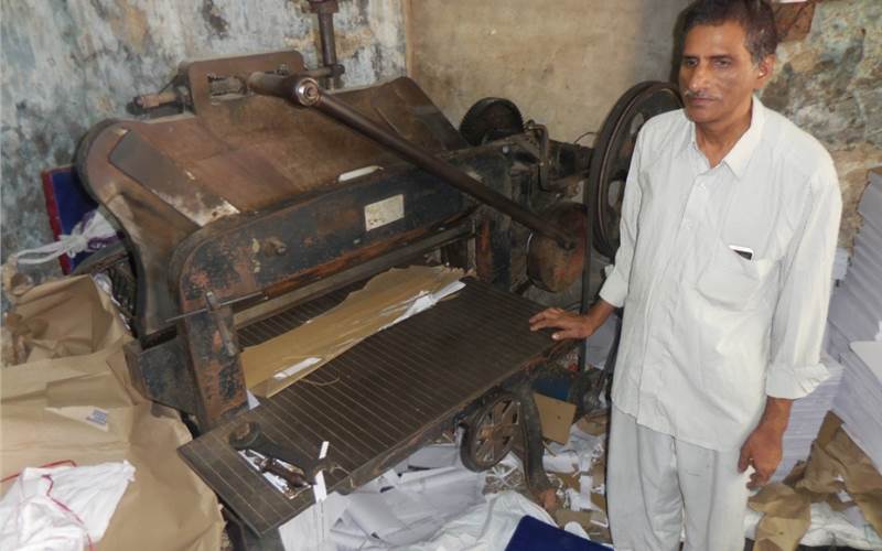 Kalim, said, &#8220;With the semi-automatic cutting machine, I am able to work and cut the same amount of material which is being cut at other printing presses.&#8221;
