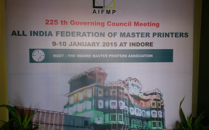 The All India Federation of Master Printers Association (AIFMP) hosted its 225th Governing Council (GC) meet with the help of the Indore Master Printers Association alongside the IMPA's Print and Pack 2015 show