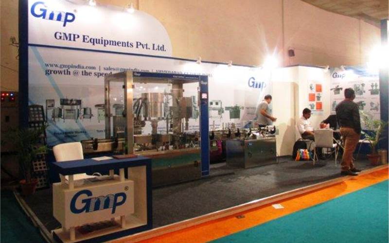 Ahmedabad-based GMP Equipments is a leader in manufacturing of liquid packaging machines. On display were automatic two-head Viscofill liquid bottle filling cum linear single heard screw capping machine, among others