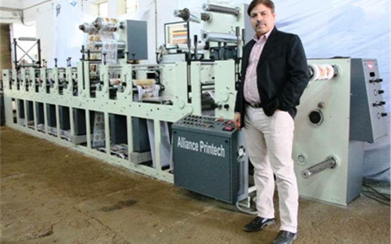 Youngest among all is Alliance Printech. Established in 2007, the manufacturer of narrow web flexo presses. Jitender Singh Julka is a proud man. The company's flagship product, Novaflex, has seen seven installations since its launch in November 2012.