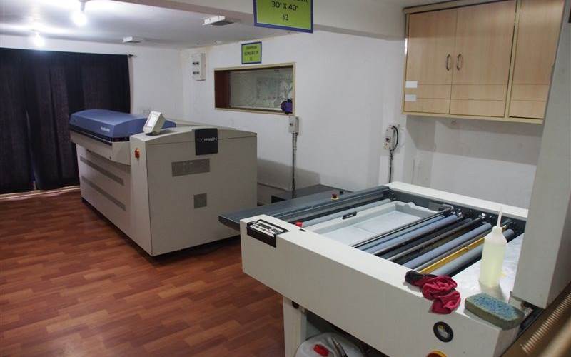 A thermal CTP system from Screen. Perhaps the first in Central India