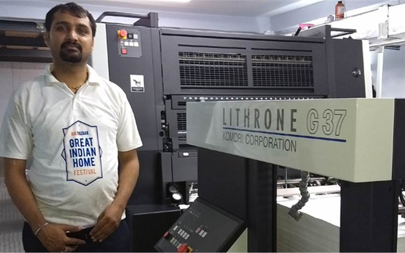 Manoj Kumar of Aditya Printers with the Komori