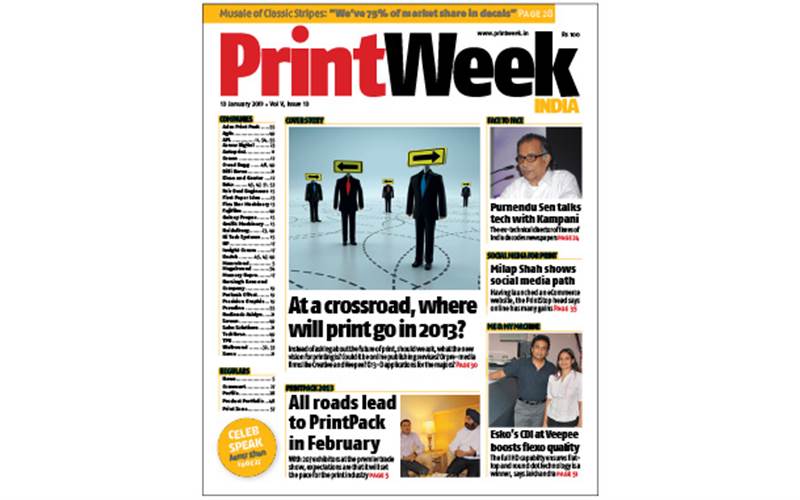 Volume V, Issue 10, 10 January 2013: Instead of asking about the future of print, should we ask, what the new vision for printing is? Could it be online publishing services? Or pre-media firms like Creative and Veepee? Or 3-D applications for the majors?