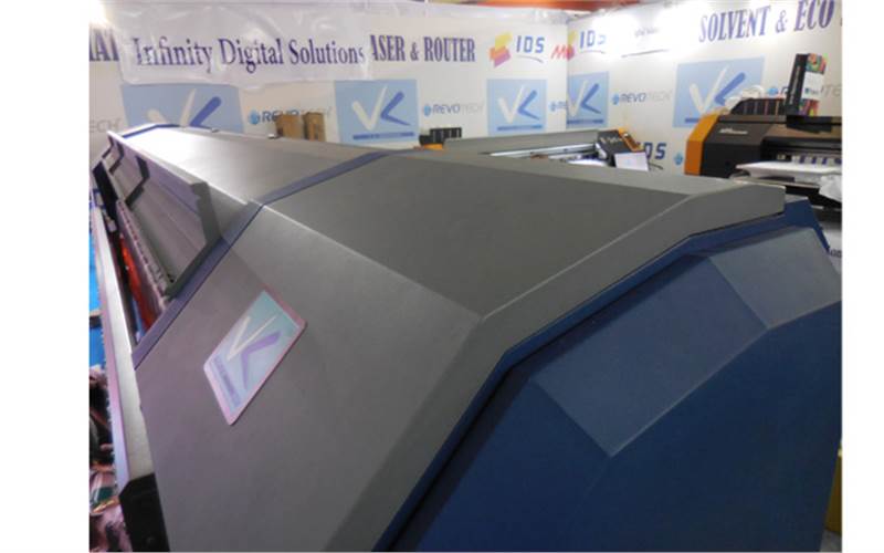 New Delhi-based Infinity Digital Solutions displayed digital UV printer IDS 6040 for decoration, furniture, advertising and signage industries
