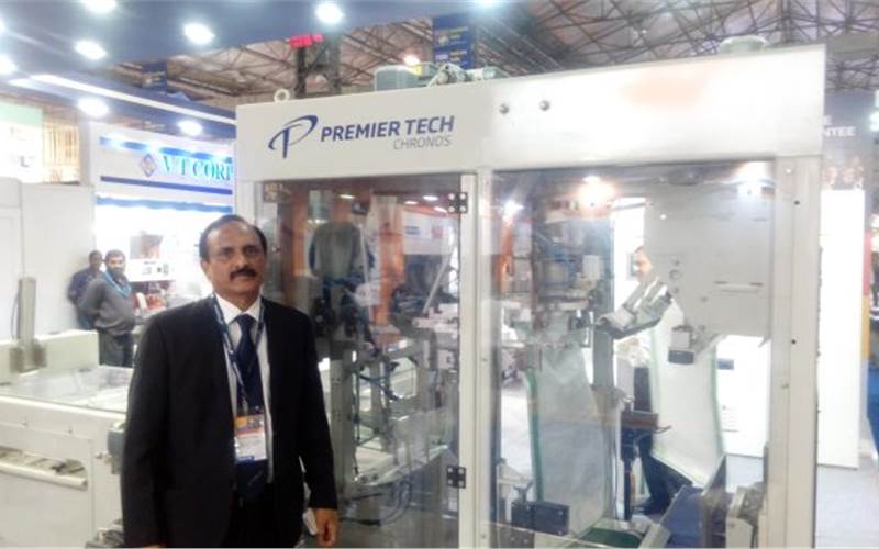 Premier Tech Chronos displayed OML series of open mouth bagging systems during the exhibition