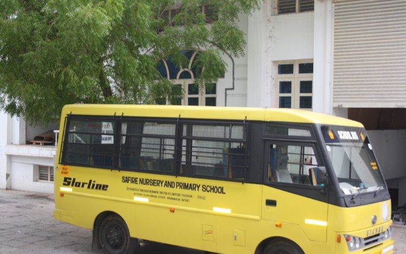 The Safire school bus service which serves the poor students in the neighbourhood.