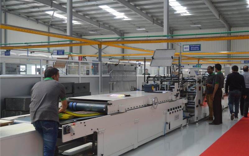 In the post-press division a new Eterna folder-gluer with provision of side pasting, lock-bottom, four-corner and six-corner pasting  equipped with hotmelt glue guns