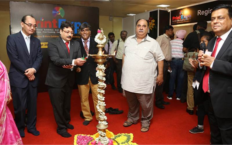 Datta while inaugerating Print Expo 2017